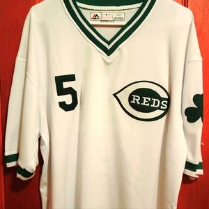 Rare Johnny Bench St. Patrick's Addition Jersey